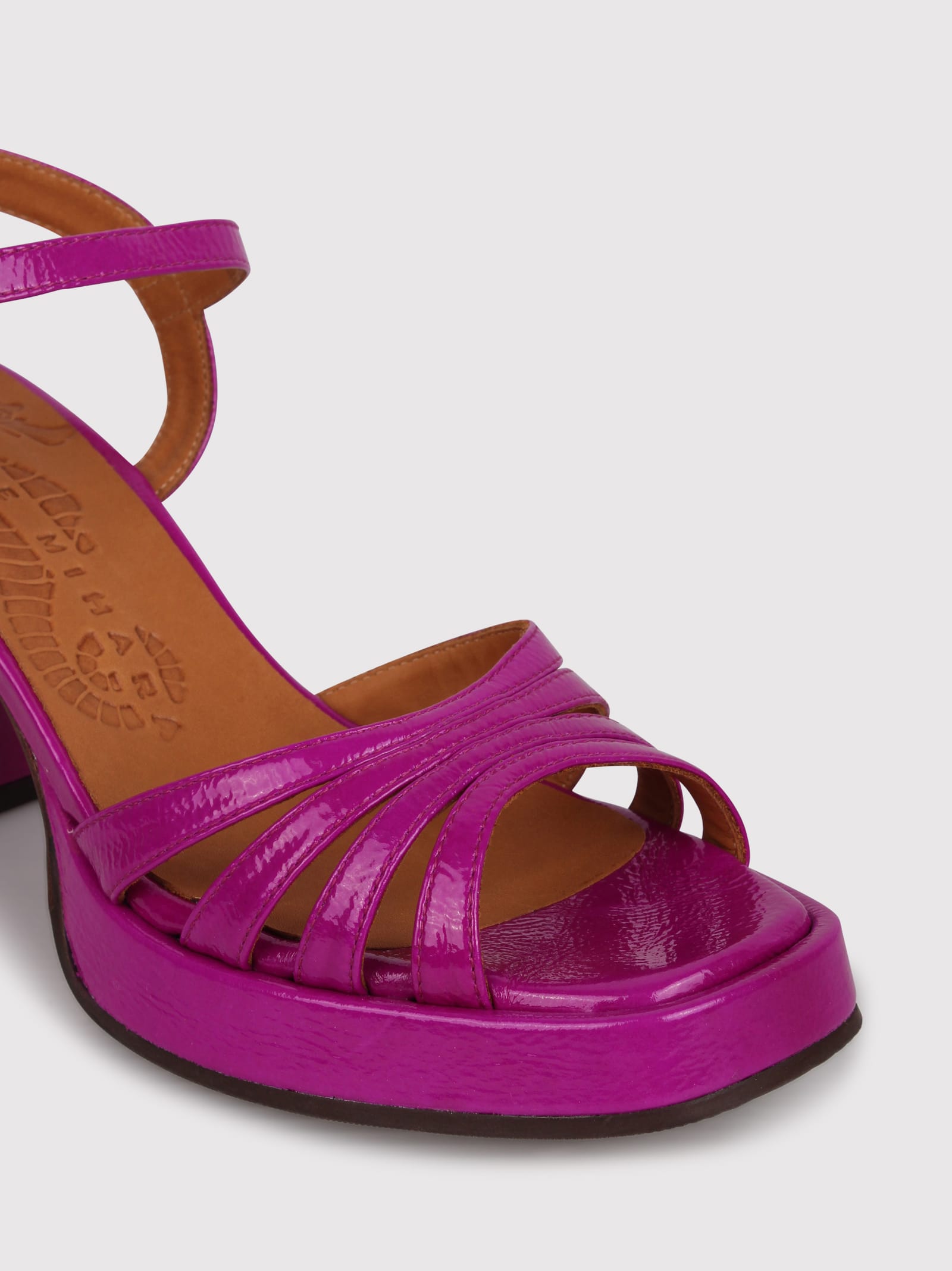 Shop Chie Mihara Naiel 85mm Leather Sandals