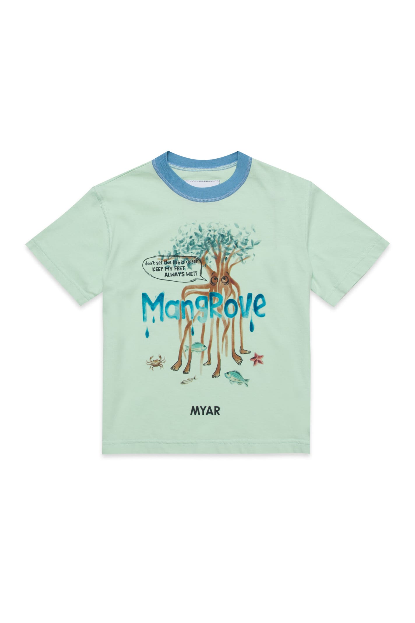 MYAR Myt23u T-shirt Myar Deadstock Green Crewneck T-shirt With Digital Mangrove Print