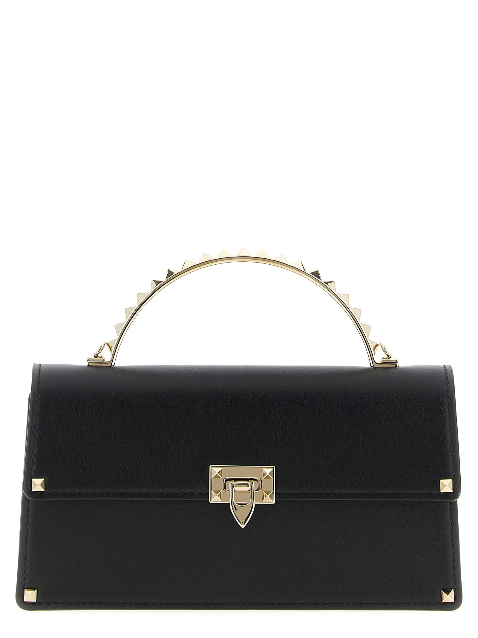Valentino Garavani Rockstud Mini Handbag In Black