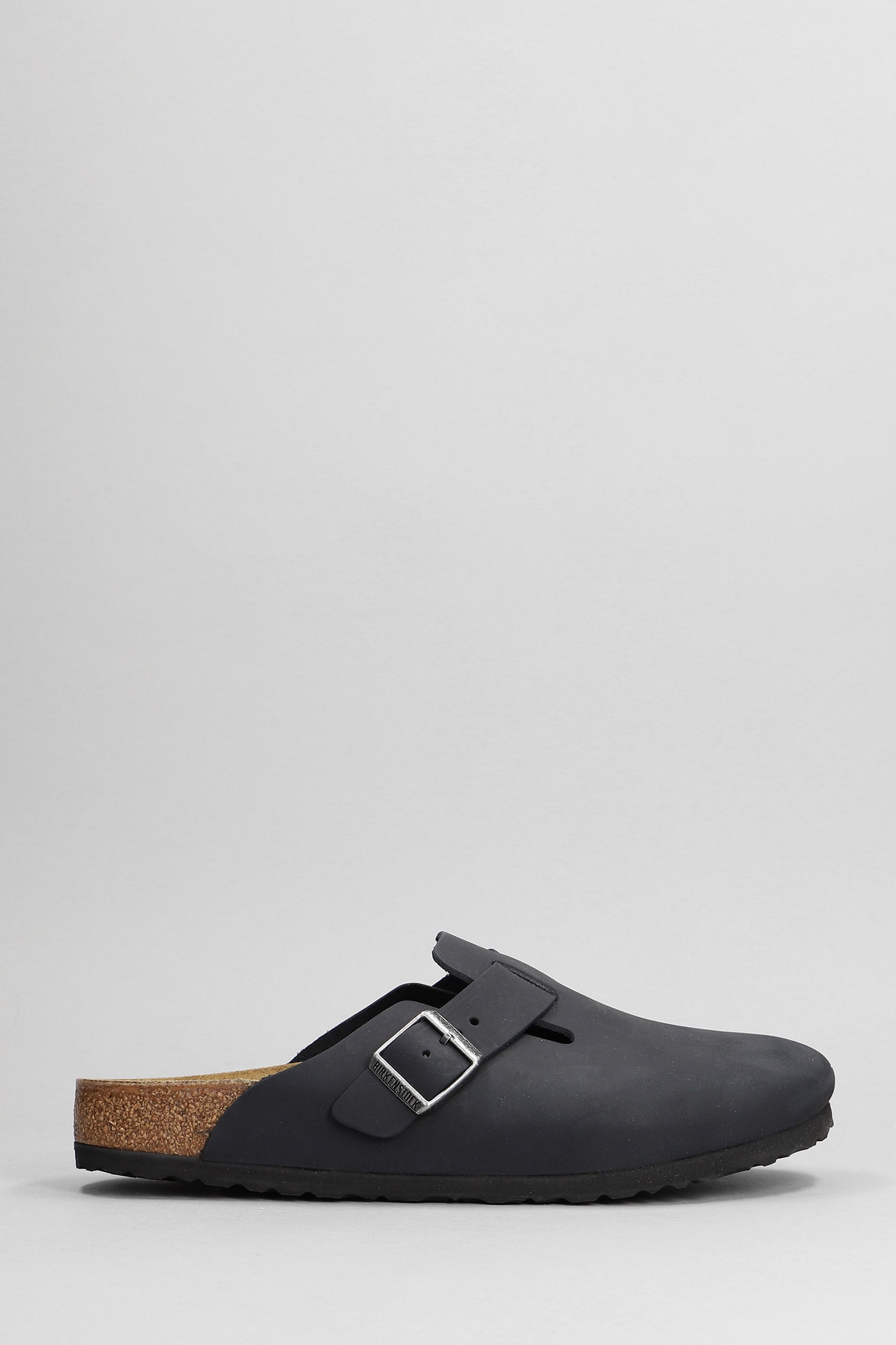 Boston Slipper-mule In Black Leather