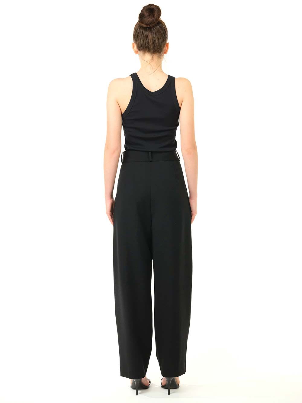 Totême 'espera' Black U Neck Rib Tank Top In Black
