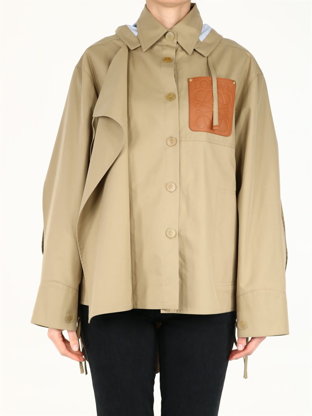 LOEWE MILITARY HOODED PARKA IN COTTON,11812755