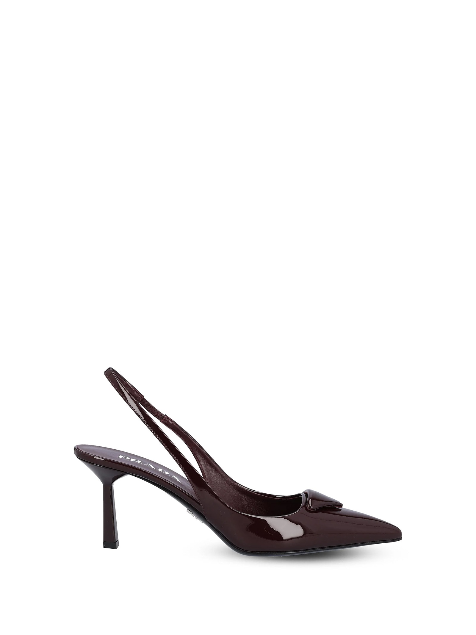 Prada With Heel Bordeaux In Burgundy