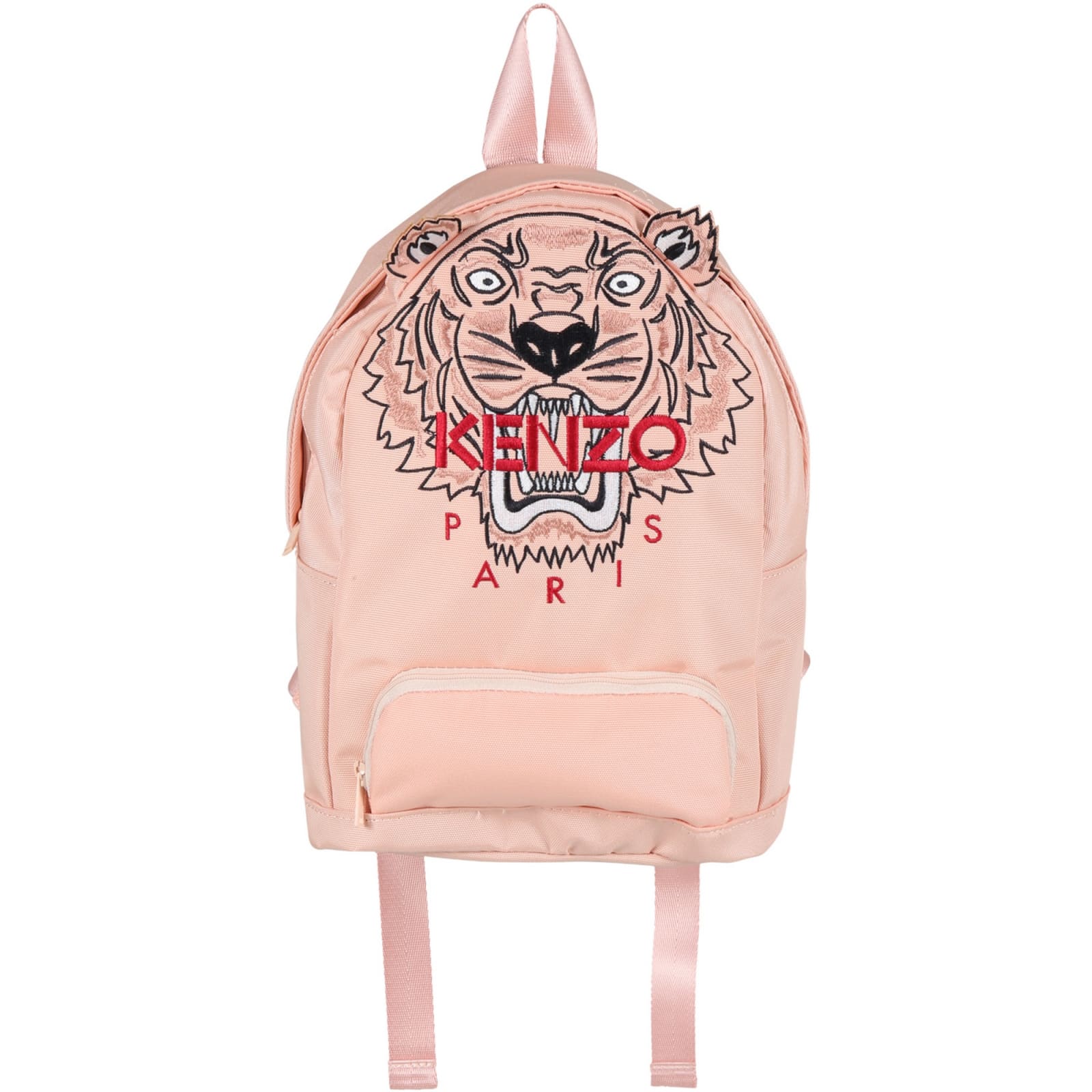 Kenzo Kids Pink Backpack For Girl With Tiger