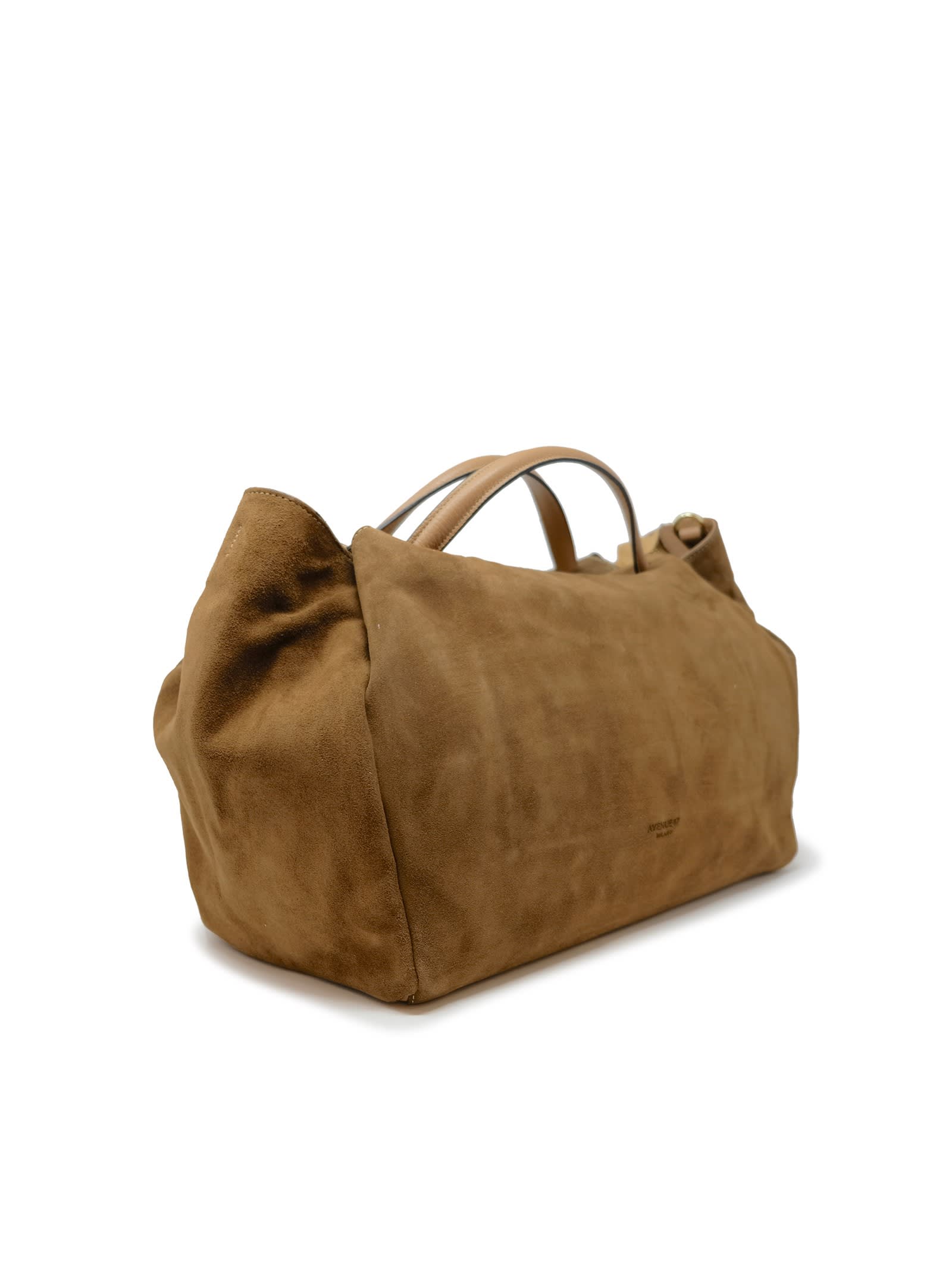 Shop Avenue 67 Ao132a0011 Roxanne Hazelnut Suede Leather Bag