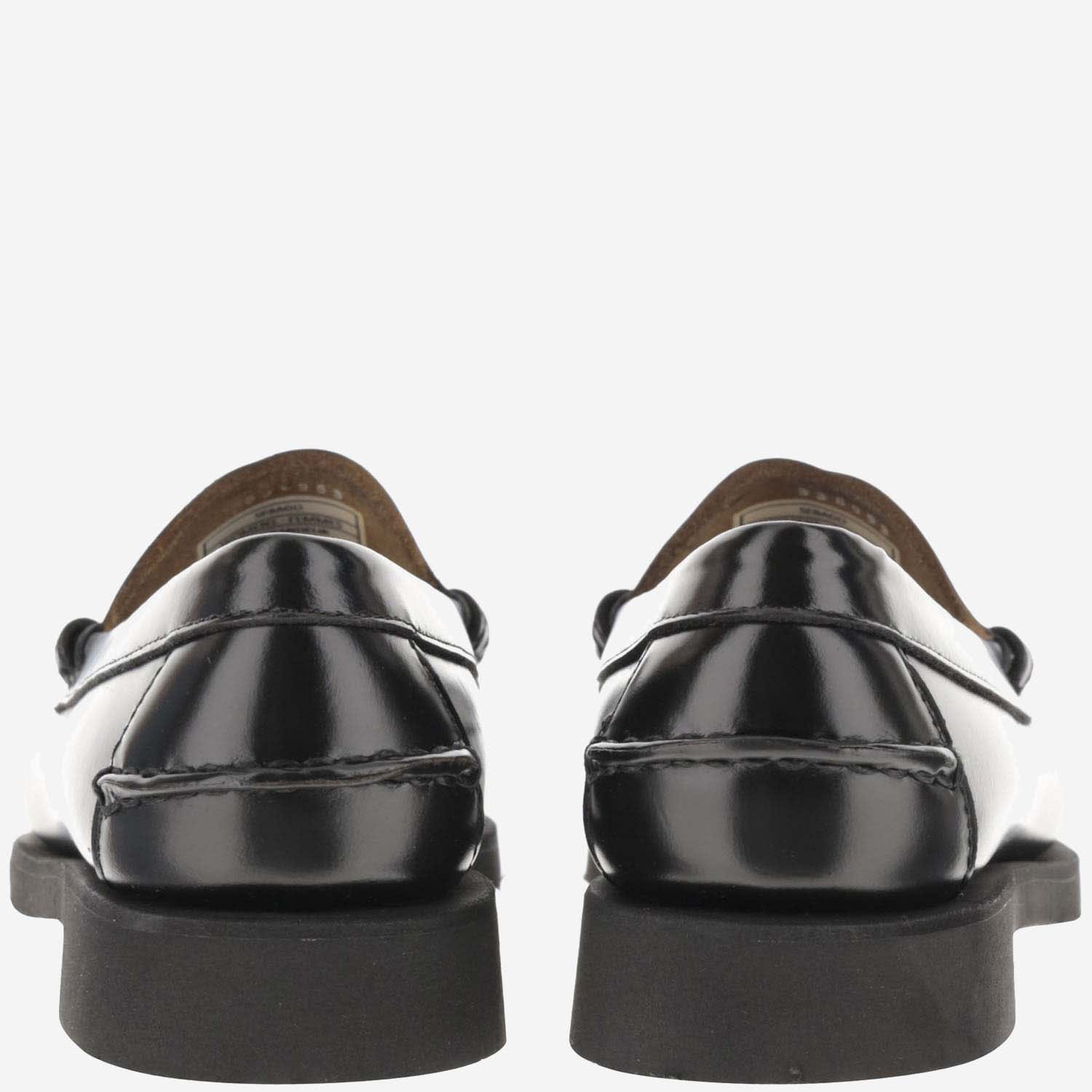 Shop Sebago Dan Po Leather Loafers In Black