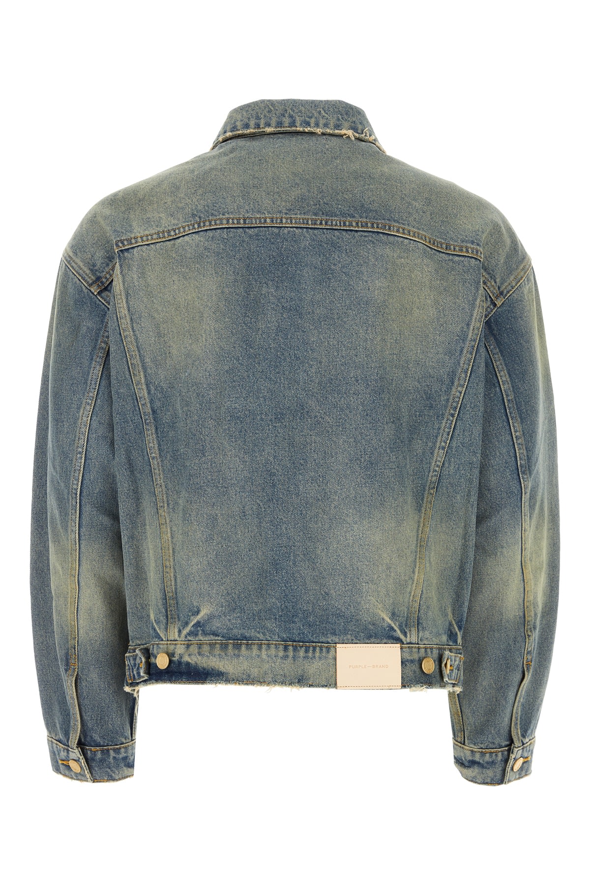 Purple Brand P027 Distressed-finish Denim Jacket In Ltindigo