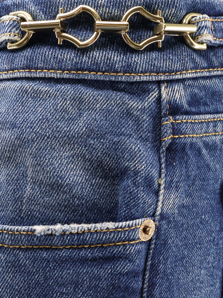 Golden Goose Bootcut Denim Trousers Featuring Five Pockets In Blue