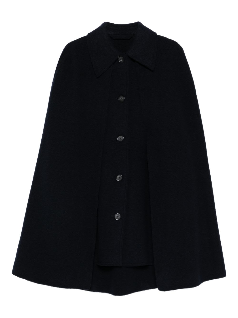 Totême Wool Cape Coat In Black