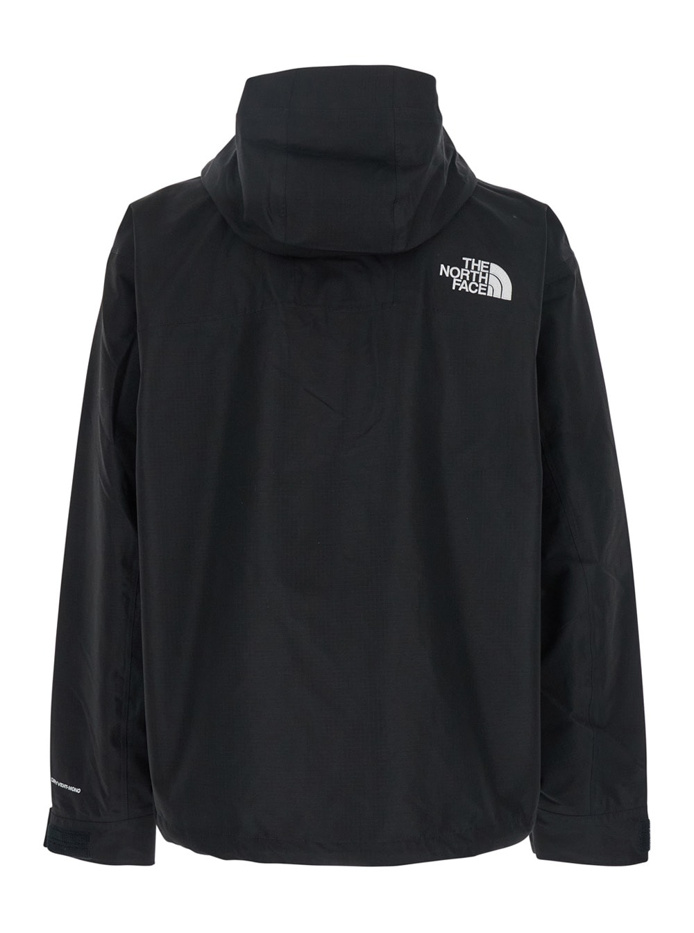 Shop The North Face Dryvent Mono Black Jacket With Logo Printed On The Front In Tech Fabric Man