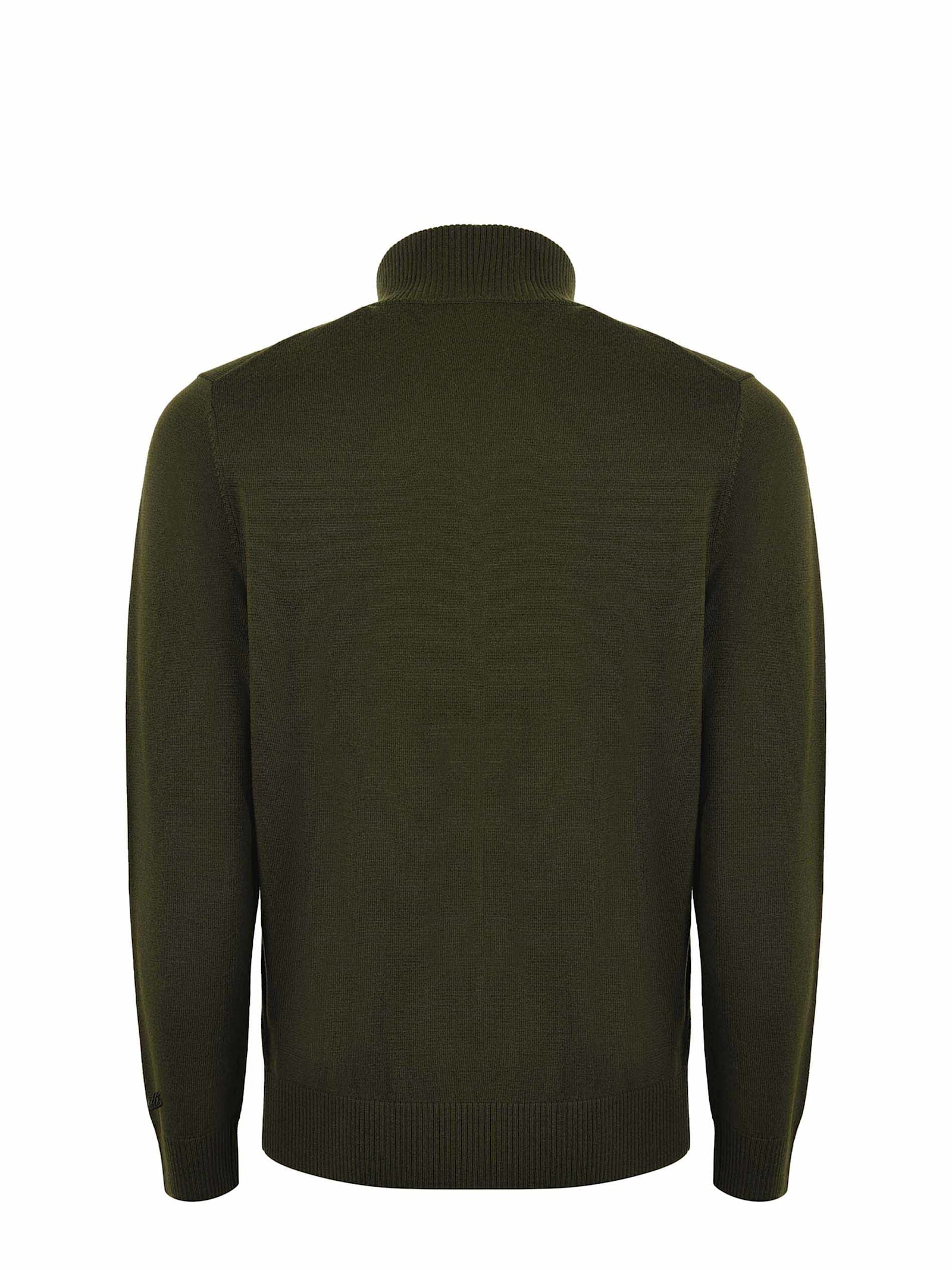 Shop Mc2 Saint Barth Merino Wool Cardigan In Green