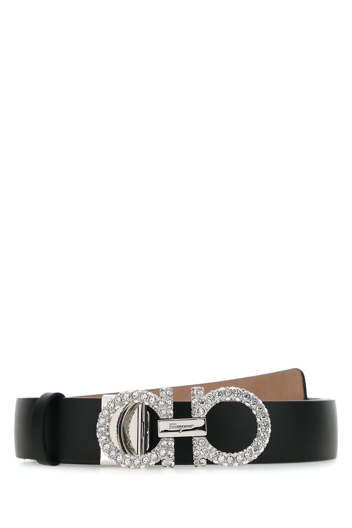 Shop Ferragamo Cintura Donna H.25 In Blacksilver