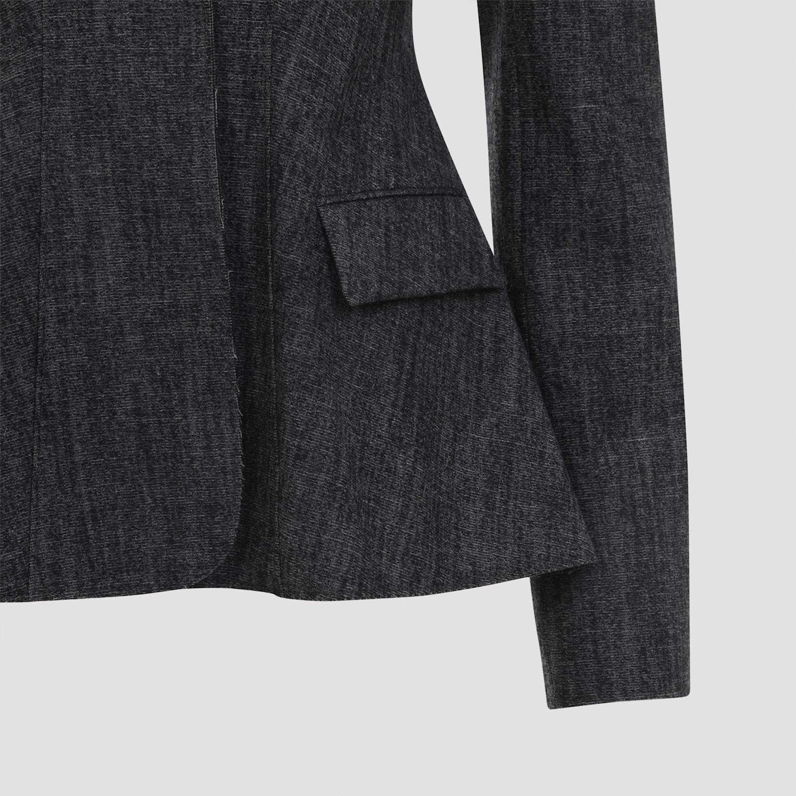 Alberta Ferretti Tailored Jacket With Flap Pockets And Lapel In Black