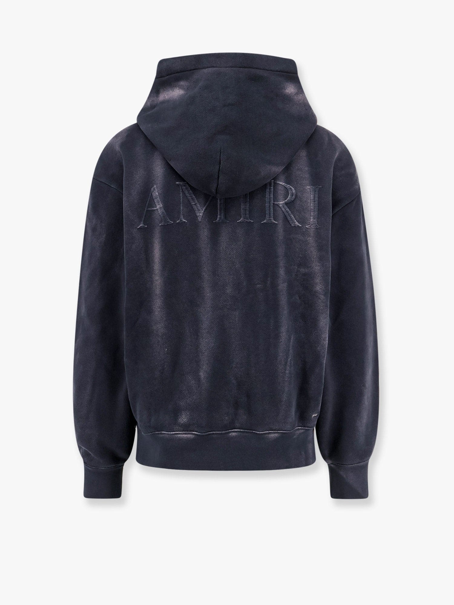 Shop Amiri Vintage Hooded Cotton Sweatshirt In Black