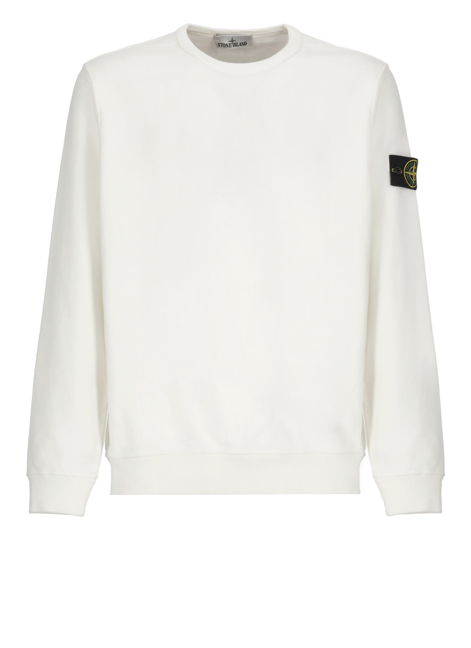 Shop Stone Island Sweatshirt With Logo In White