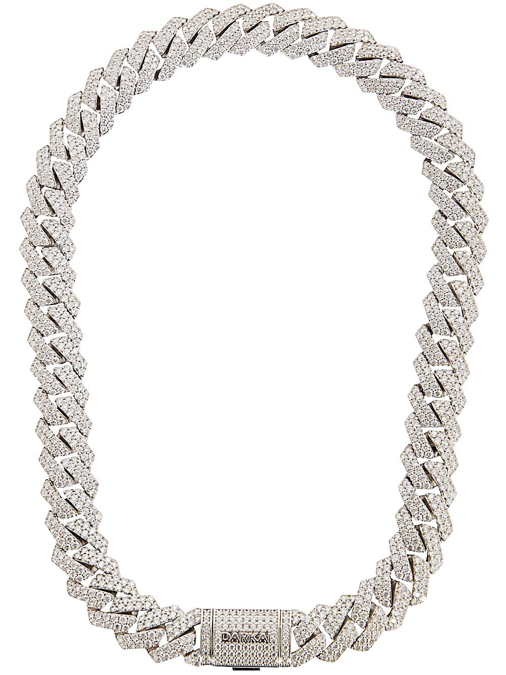 White Prong Pave Necklace