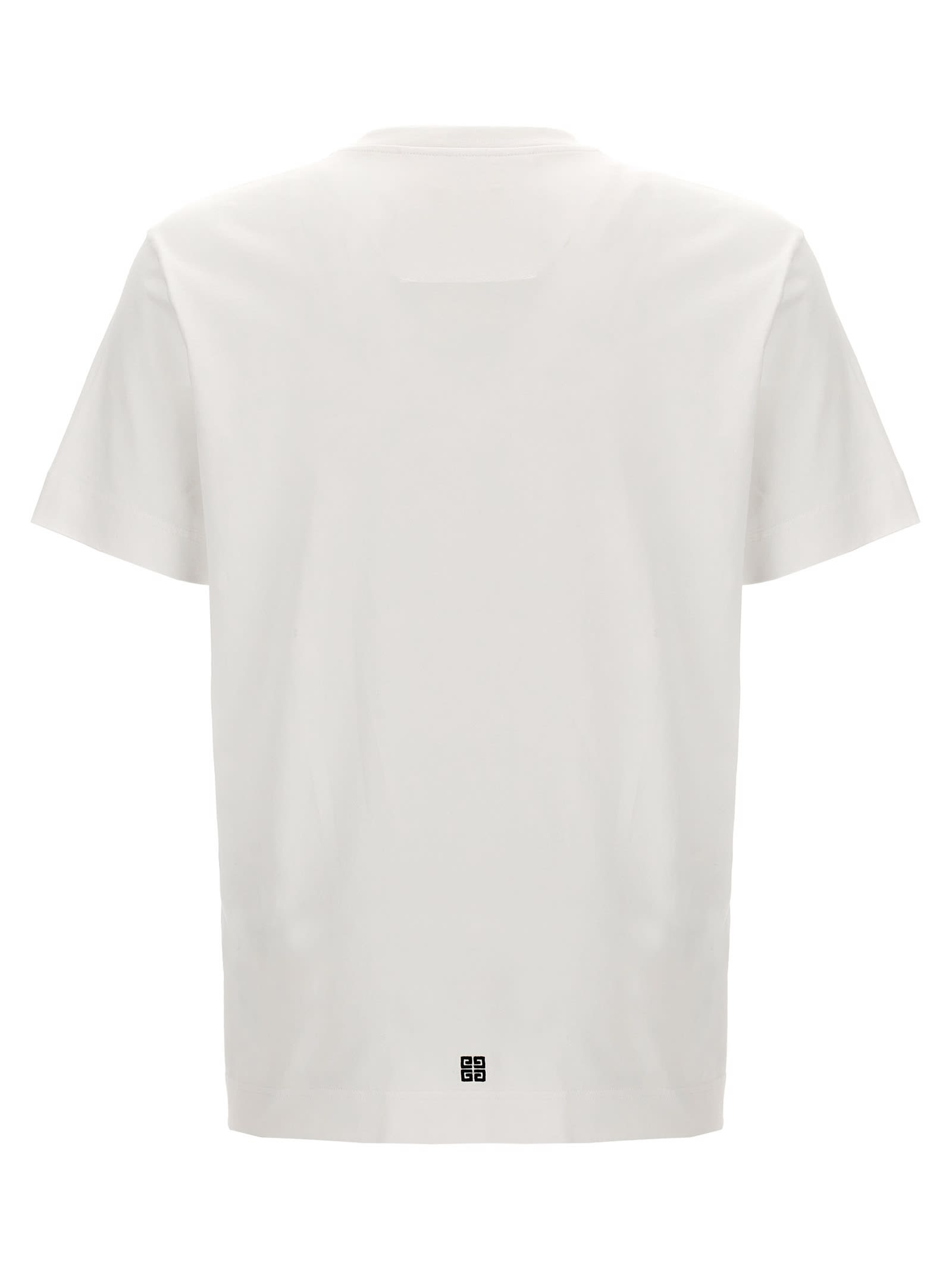 Shop Givenchy Logo Embroidery T-shirt In White