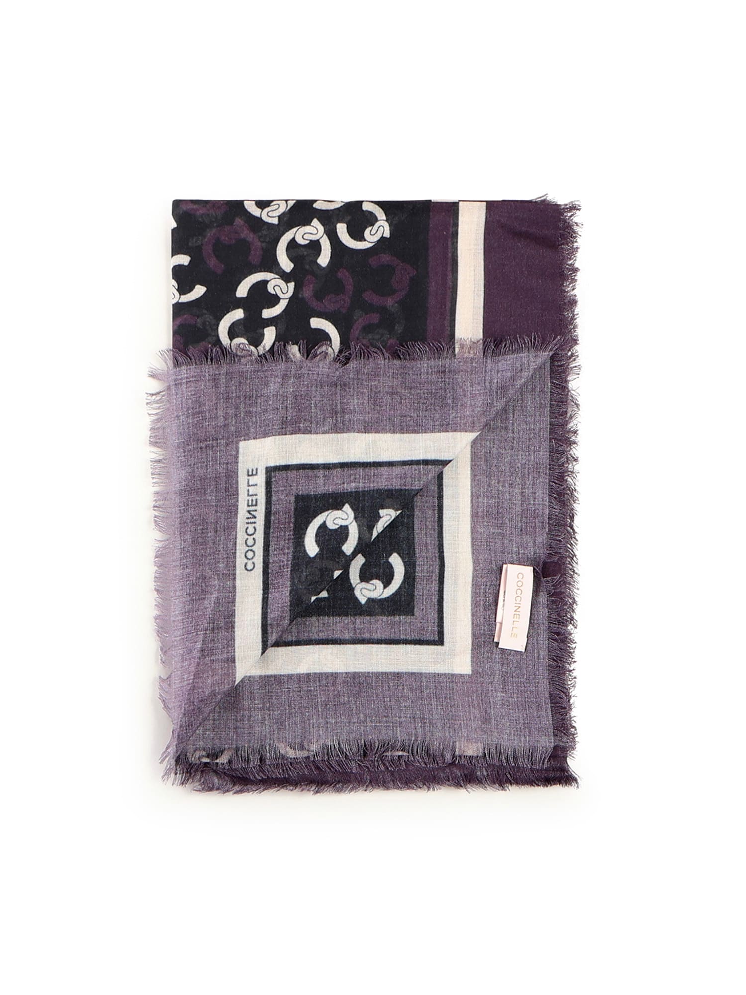 Coccinelle Viscose And Wool Scarf In Brown