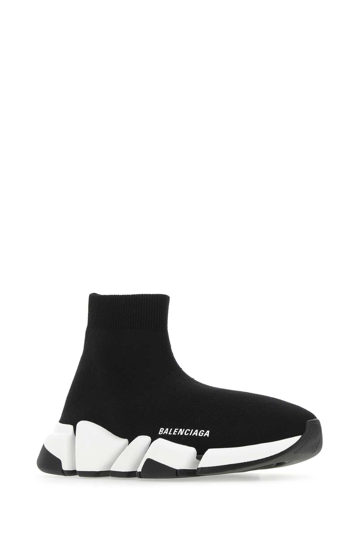 Shop Balenciaga Black Stretch Fabric Speed 2.0 Sneakers In 1015