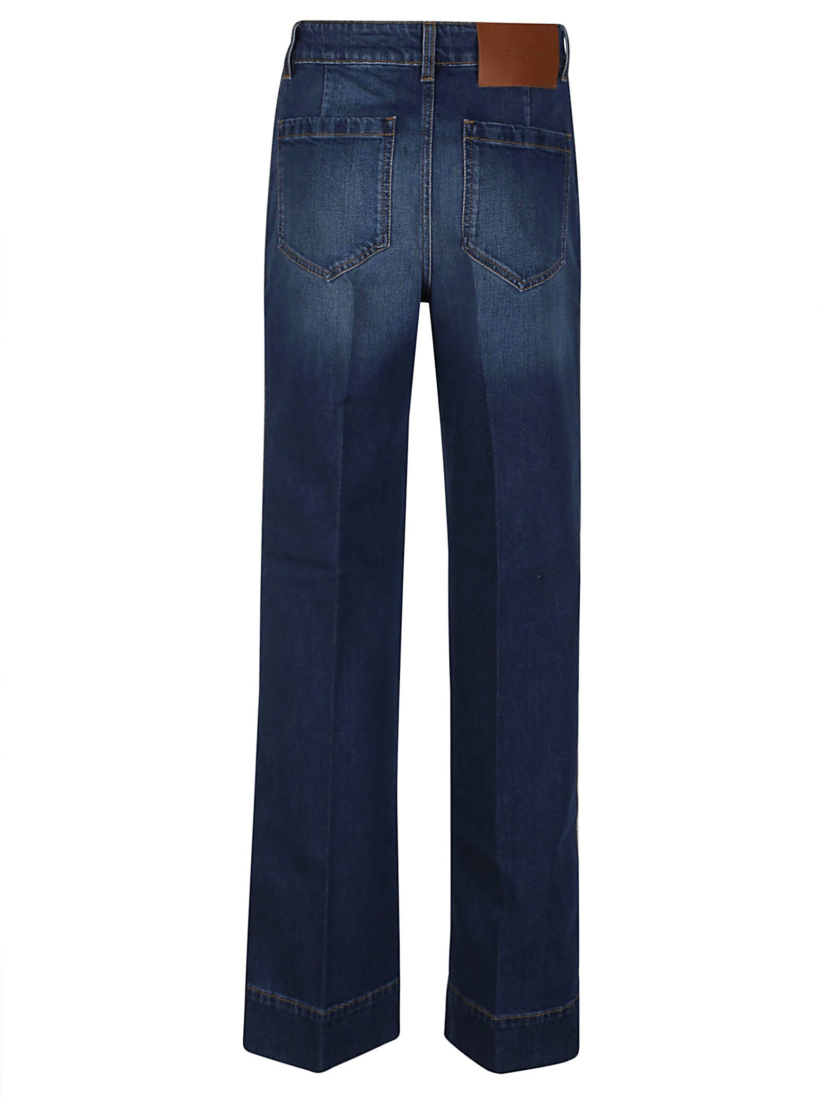Shop Victoria Beckham Alina Jeans In Dark Vintage Wash