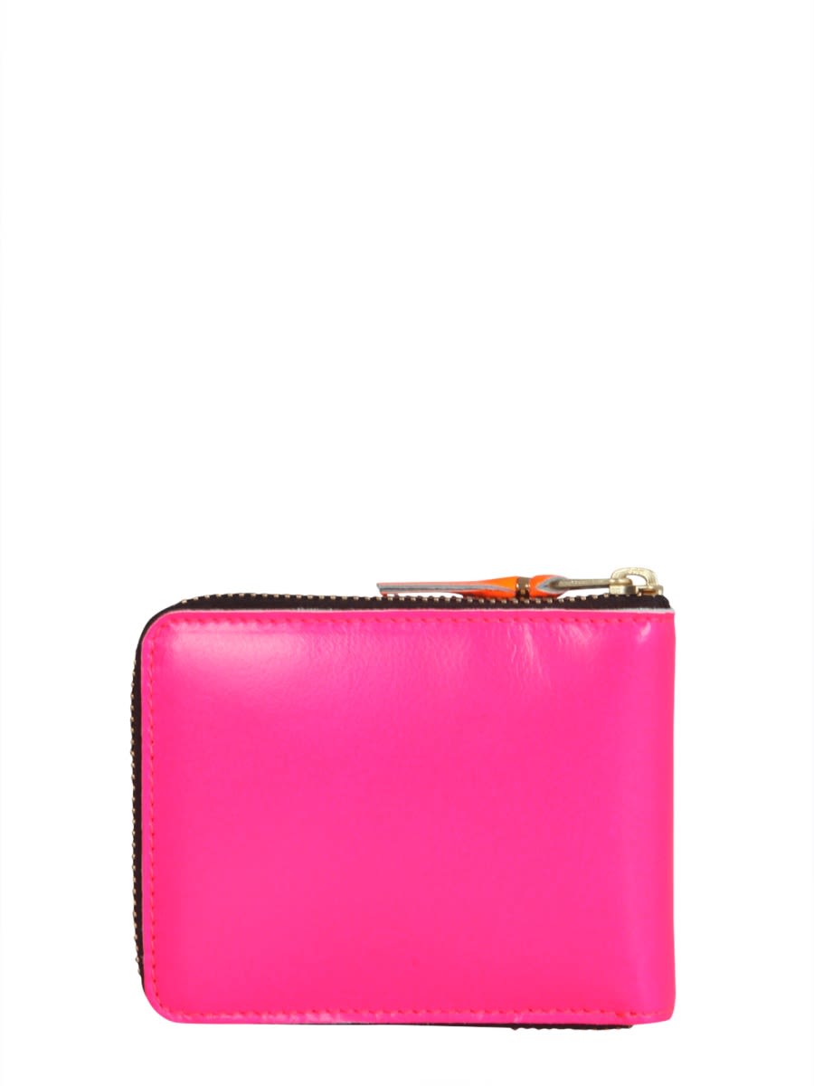 Shop Comme Des Garçons Zipped Wallet In Pink