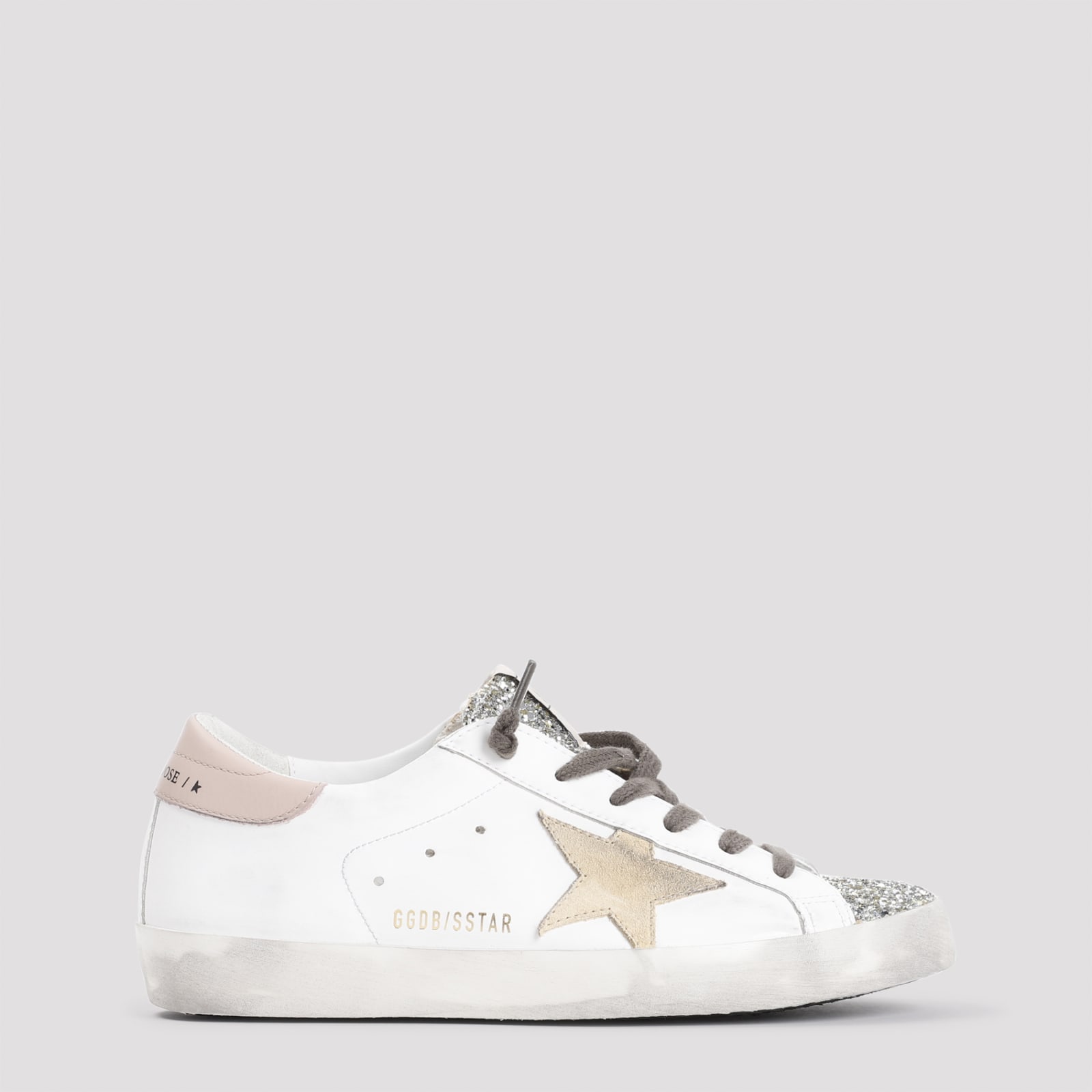 Shop Golden Goose Superstar Sneakers In White Platinum Yellow Pink