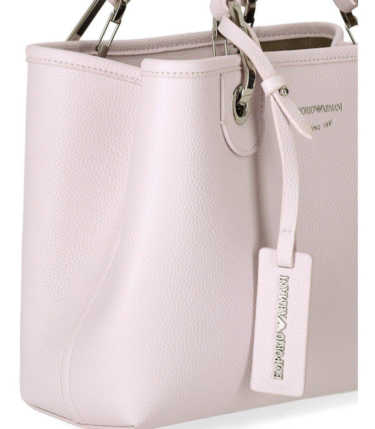 Emporio Armani Myea Baby Pink Terra Small Shopping Bag