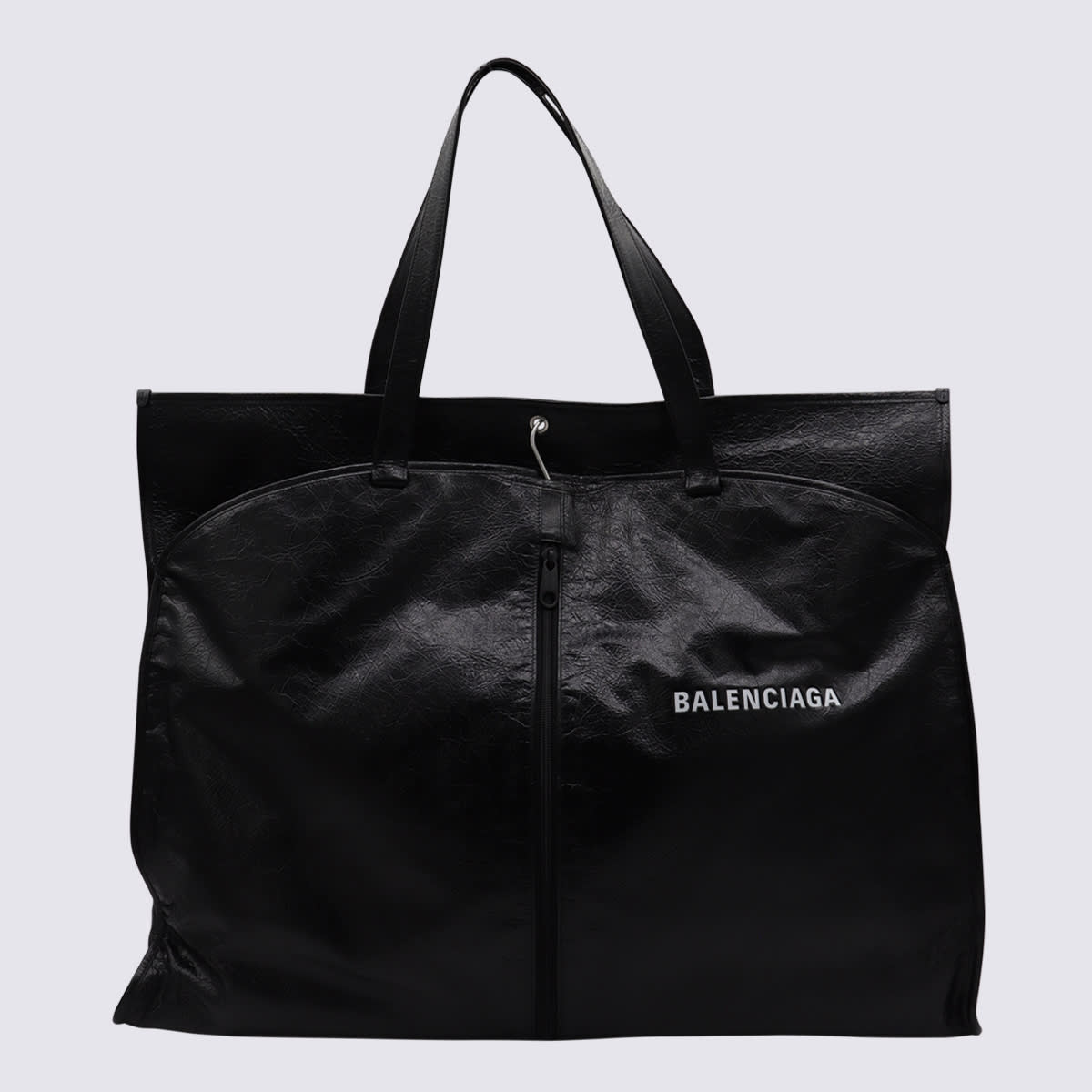 Balenciaga Black Leather Tote Bag