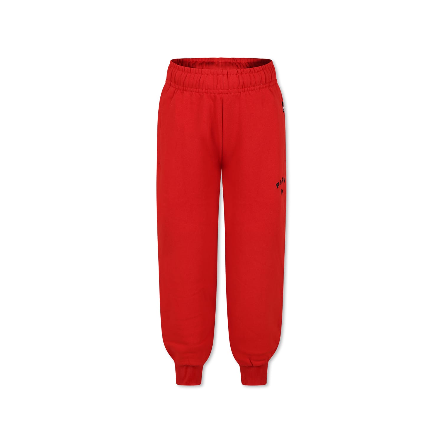 Molo Kids' Red Trousers For Boy With Writing