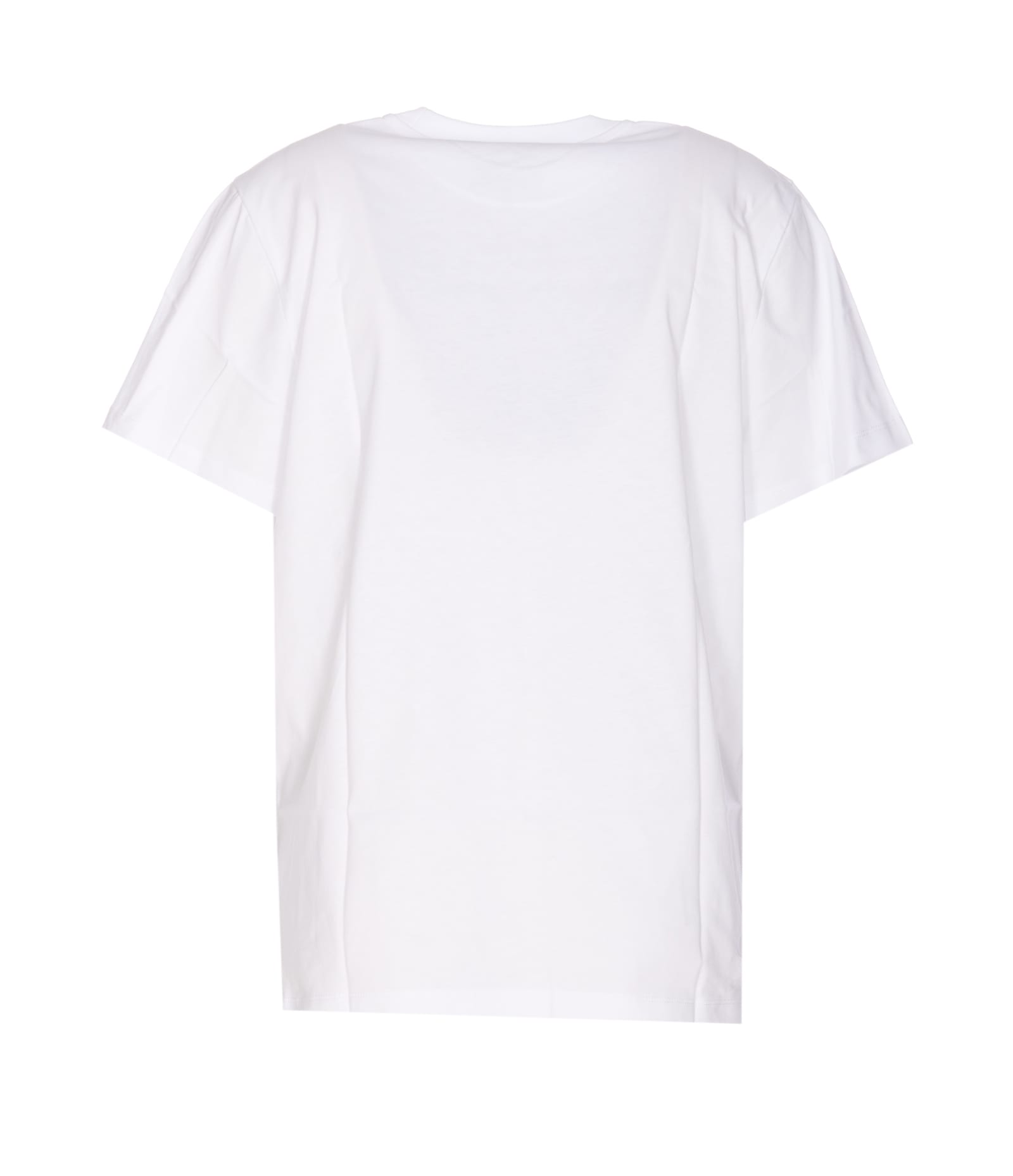 Shop Ganni Elements T-shirt In White