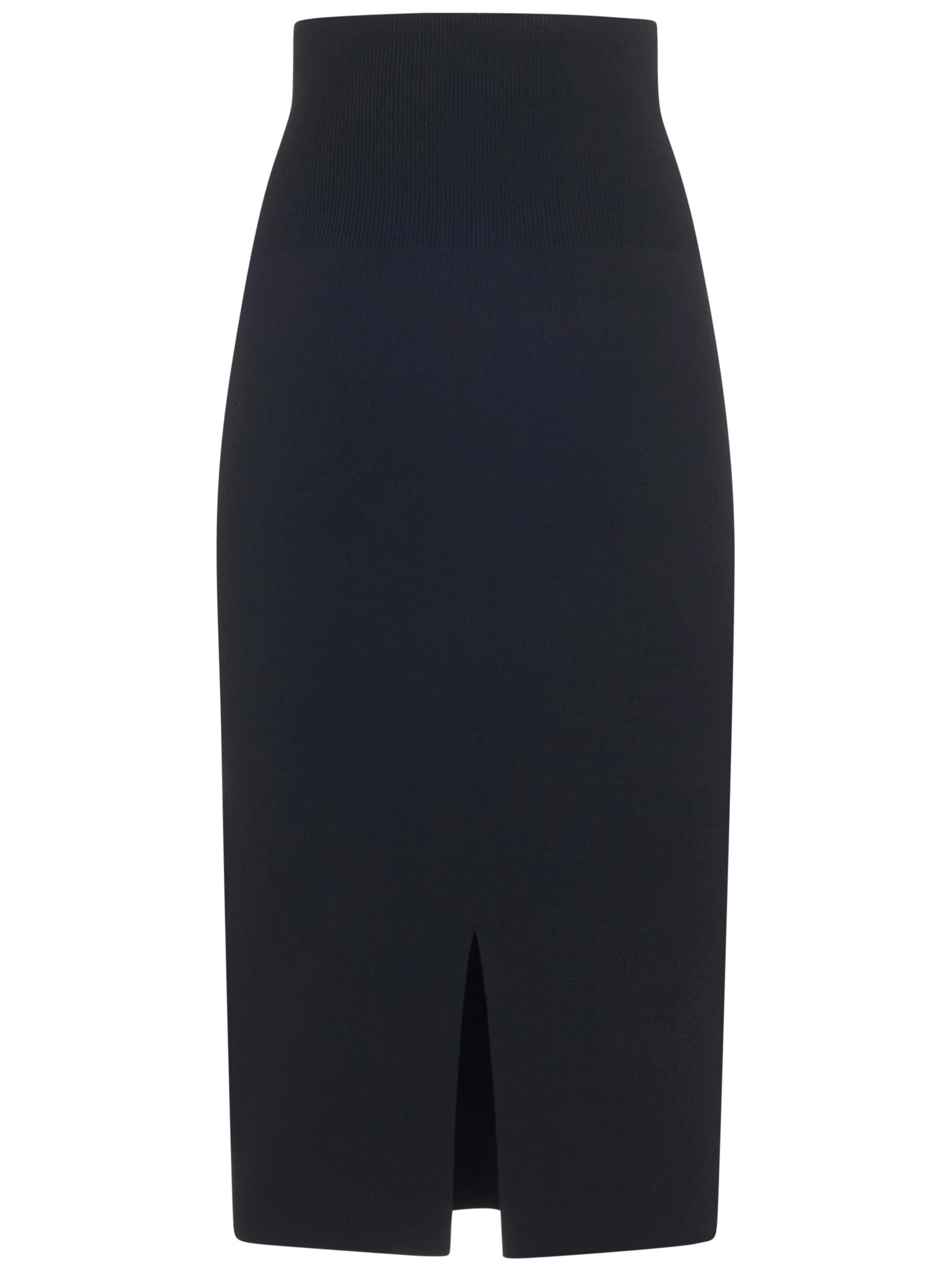 Shop Victoria Beckham Vb Body Fitted Midi Skirt In Black