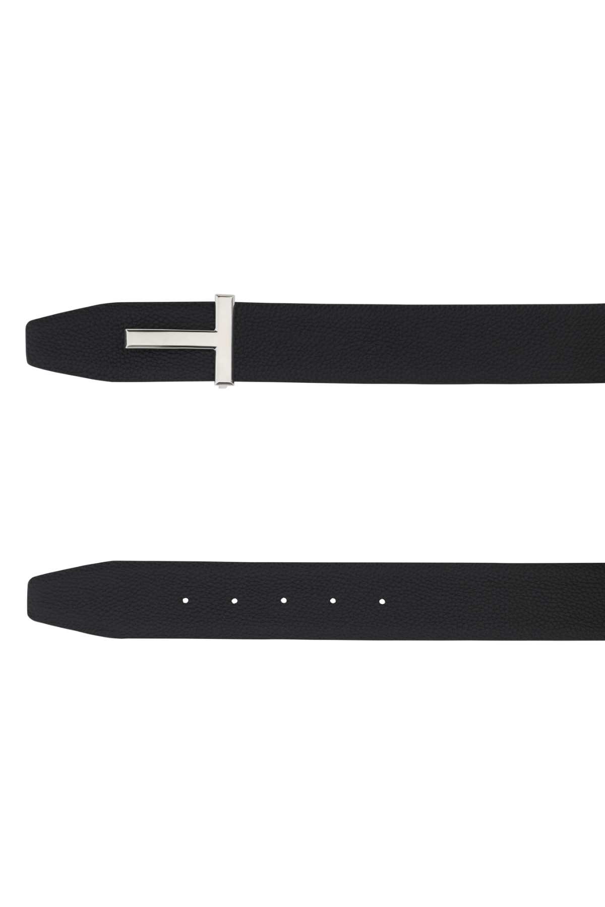 Shop Tom Ford Black Leather Belt In 3ln01
