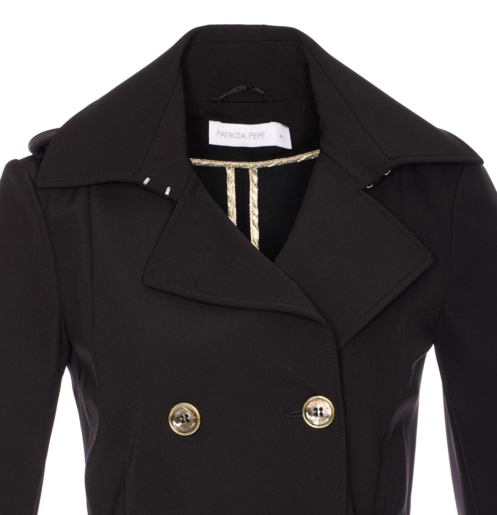 Shop Patrizia Pepe Trench In Black