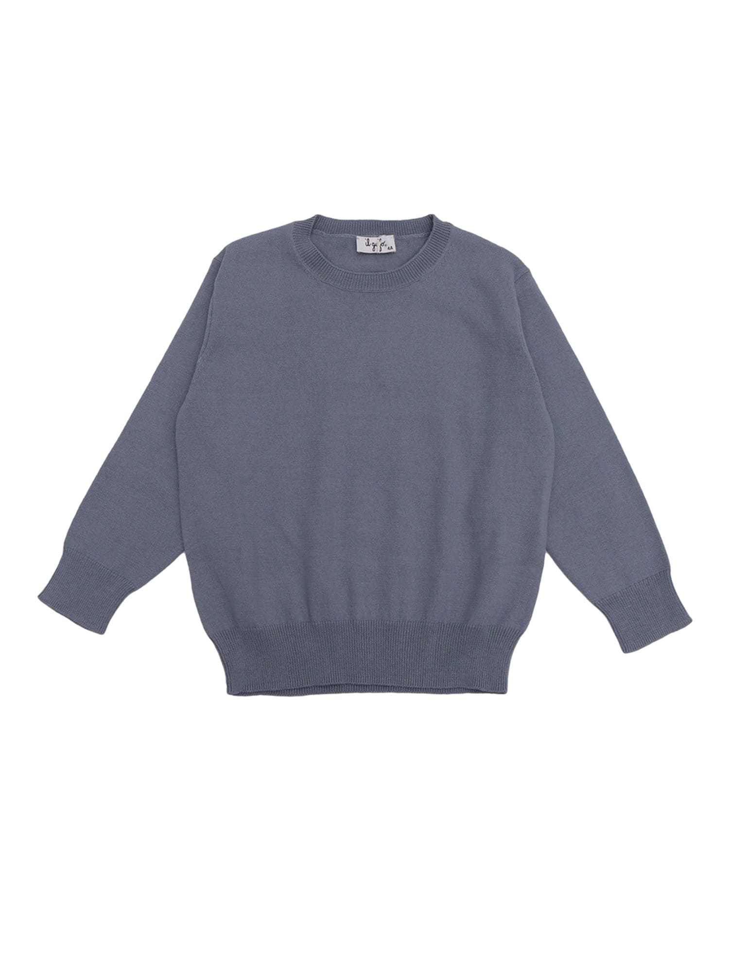 Il Gufo Crew Neck Sweater In Wool In Blue