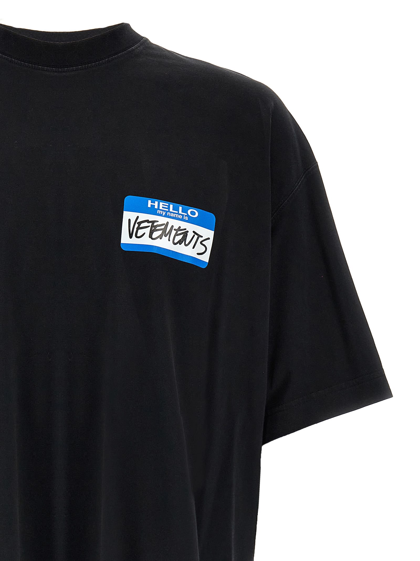 VETEMENTS MY NAME STICKER T-SHIRT