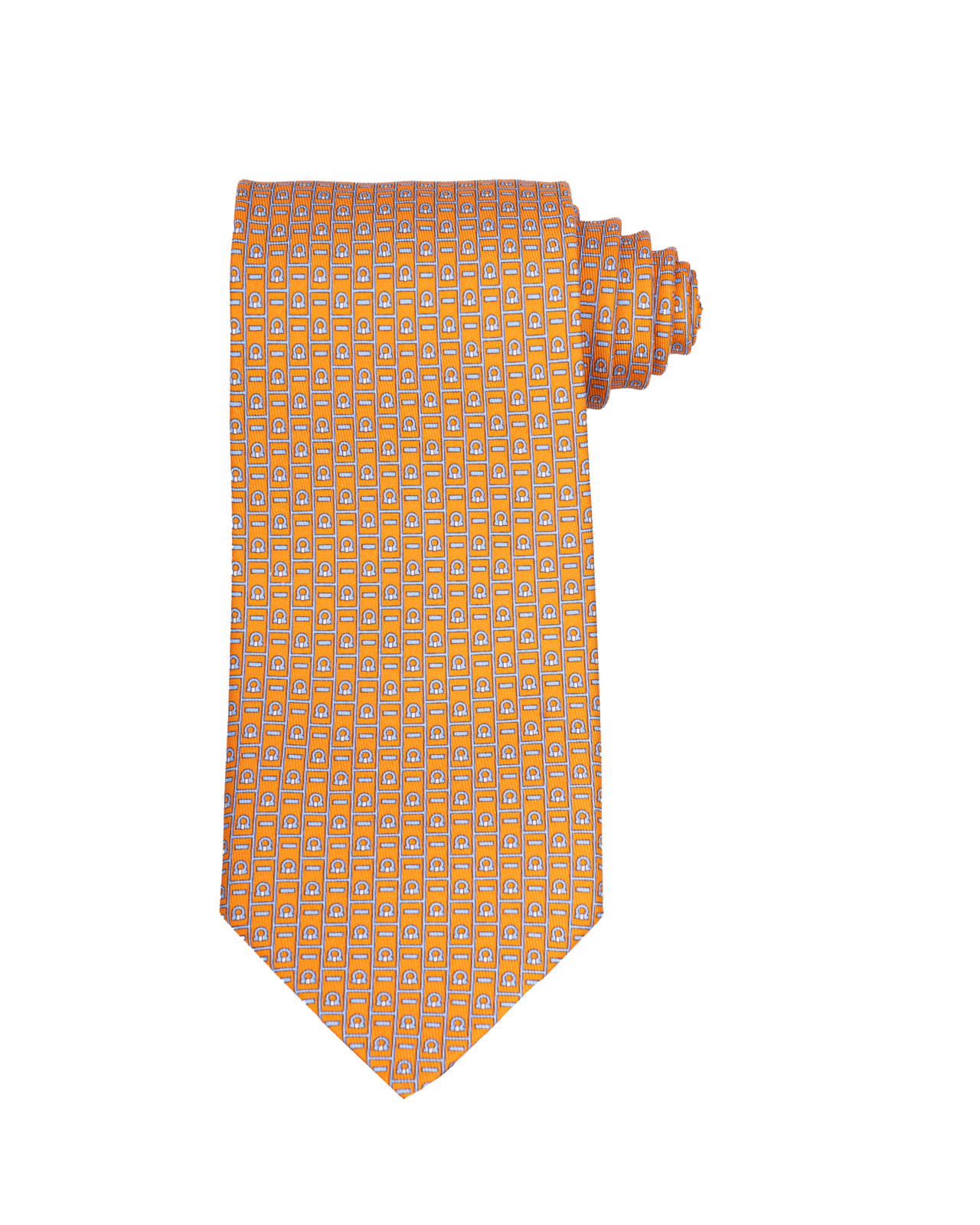 Shop Ferragamo Salvatore  Ties In Arancio/azzurro