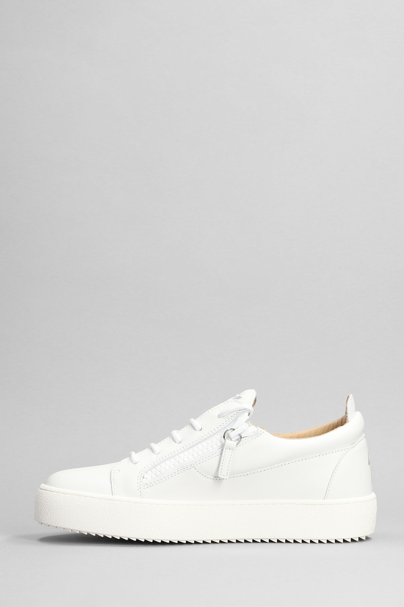 Shop Giuseppe Zanotti Frankie Sneakers In White Leather