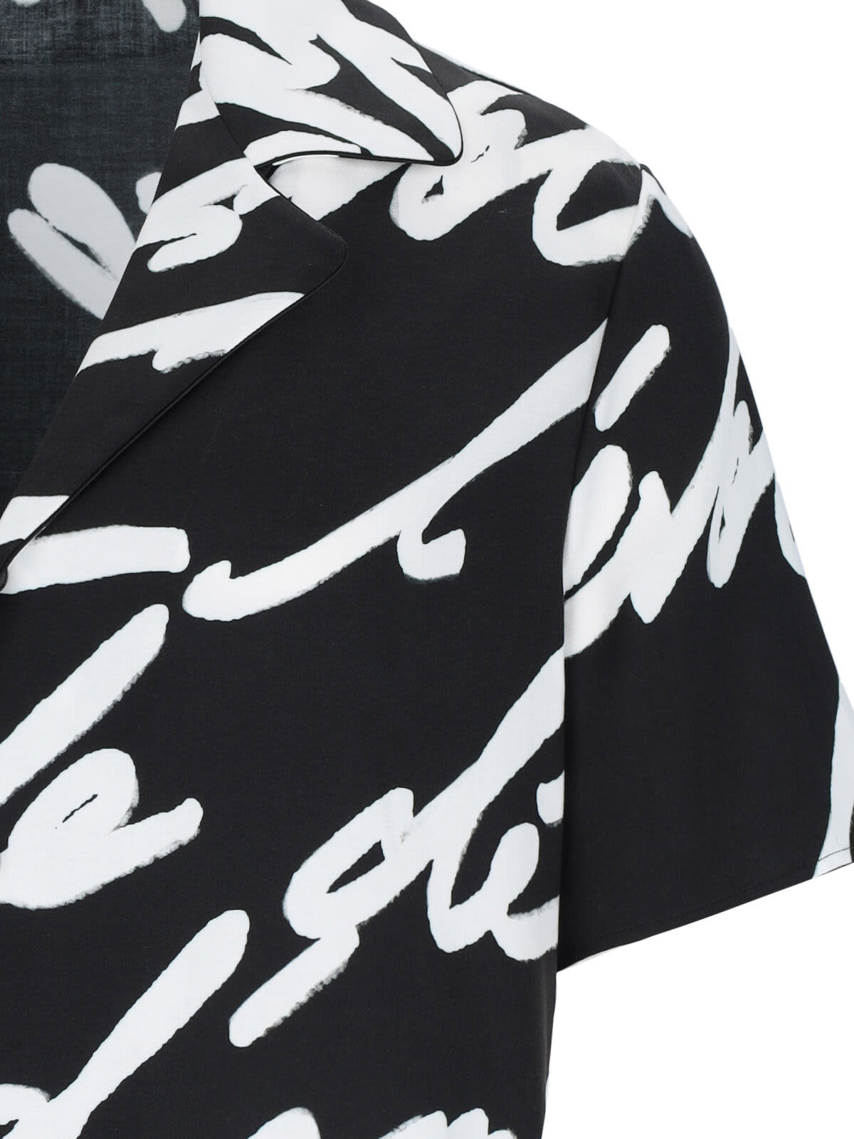 Balmain Big Love Letter Pajama Shirt In Black