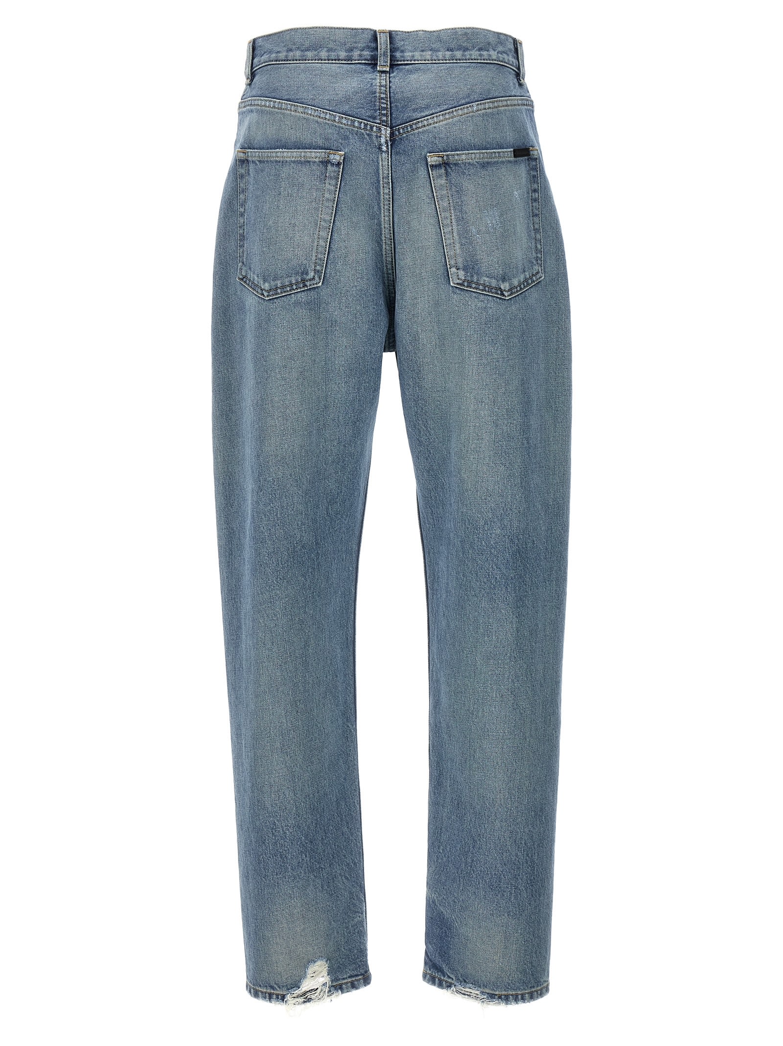 Shop Saint Laurent Vanessa Jeans In Light Blue