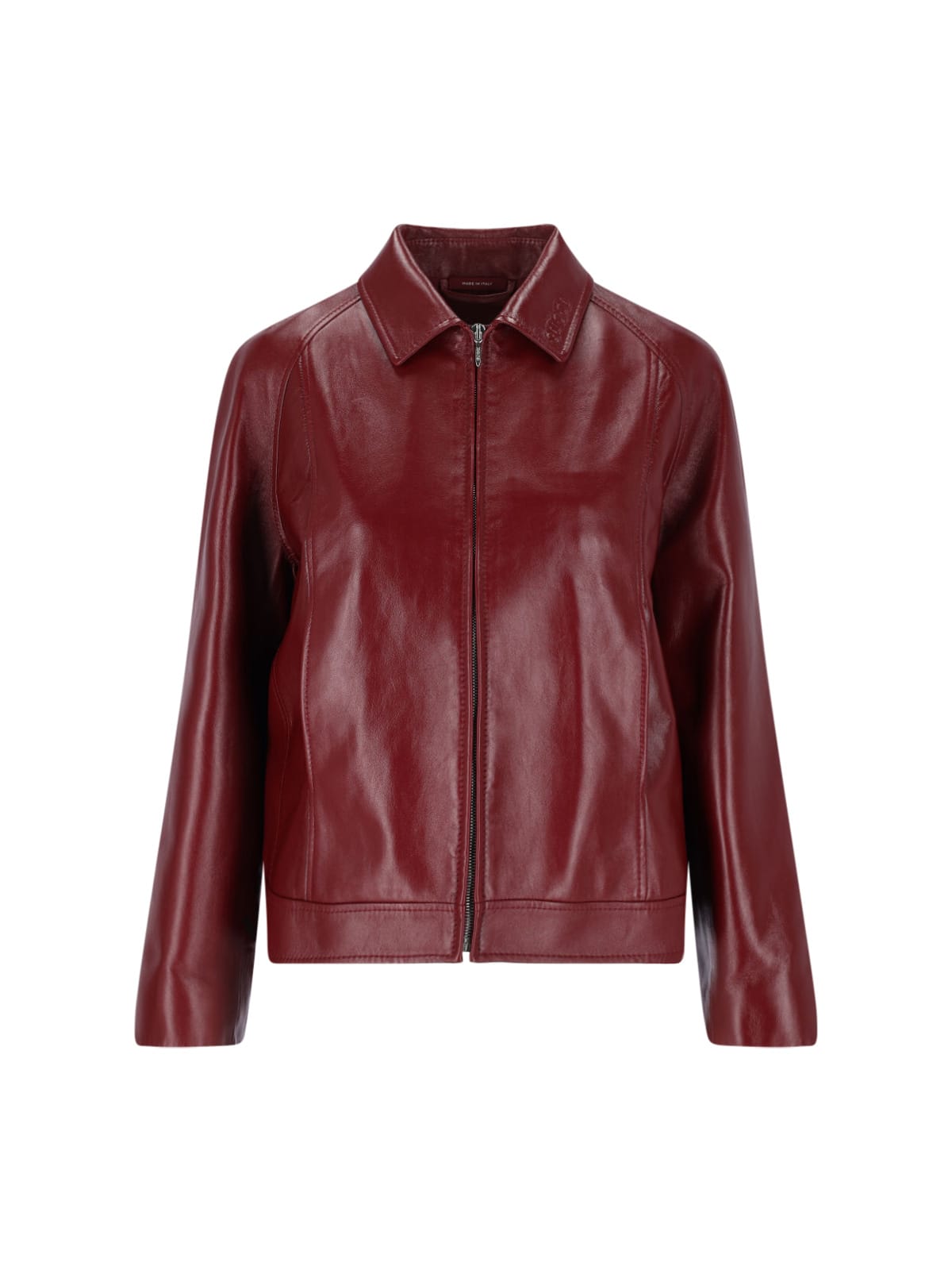 Gucci Leather Zip Jacket