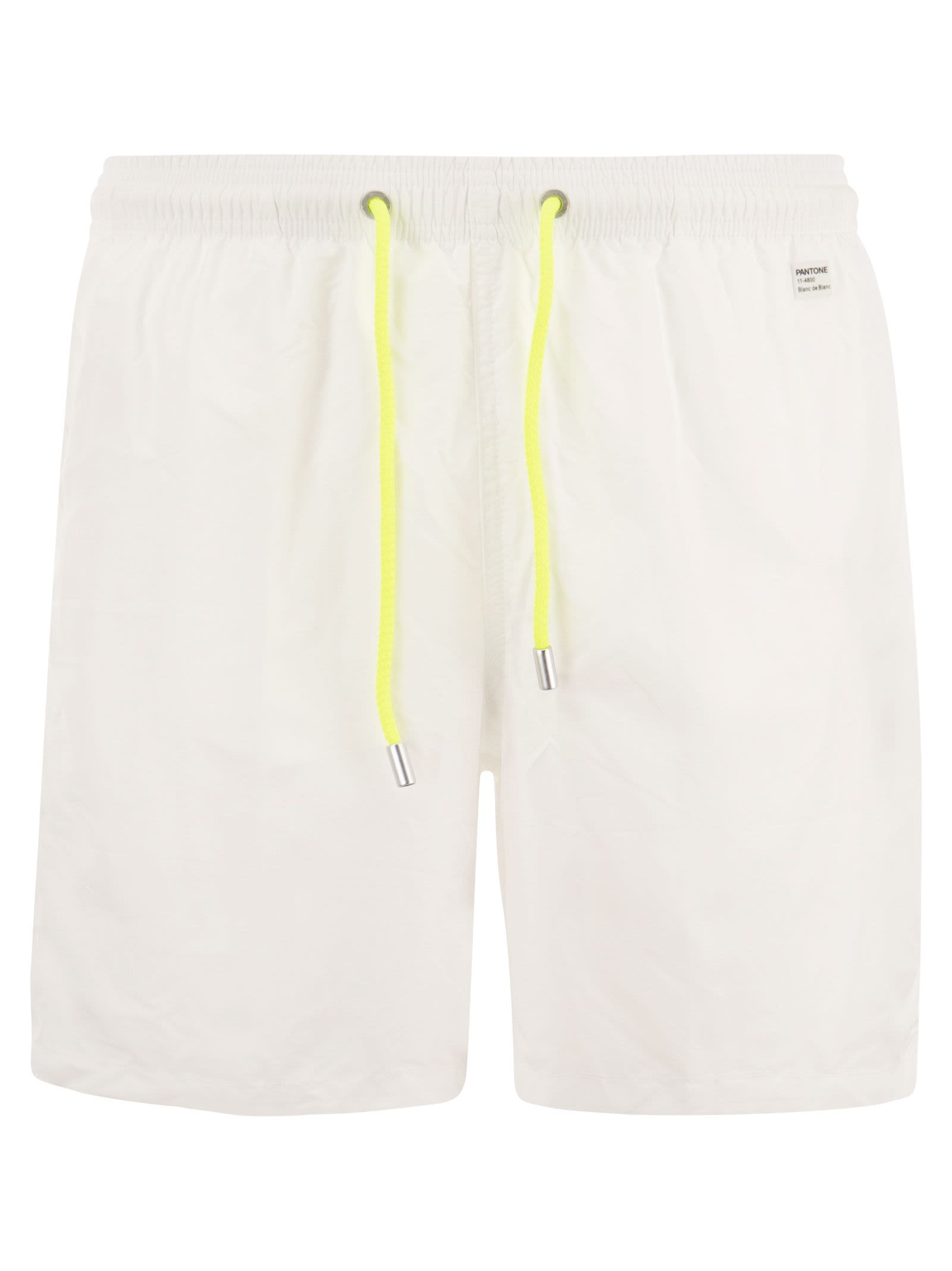 Mc2 Saint Barth Beach Boxer Shorts In Lightweight Fabric In White