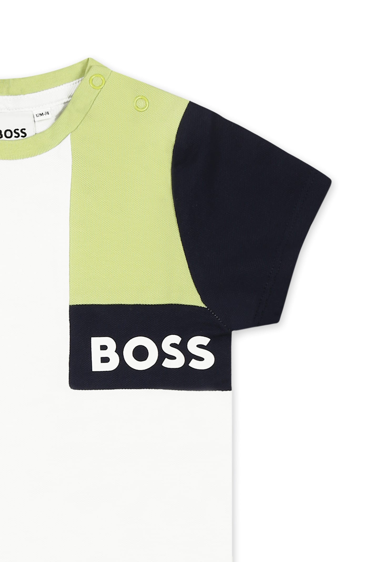 Hugo Boss White T-shirt For Baby Boy With Logo In White
