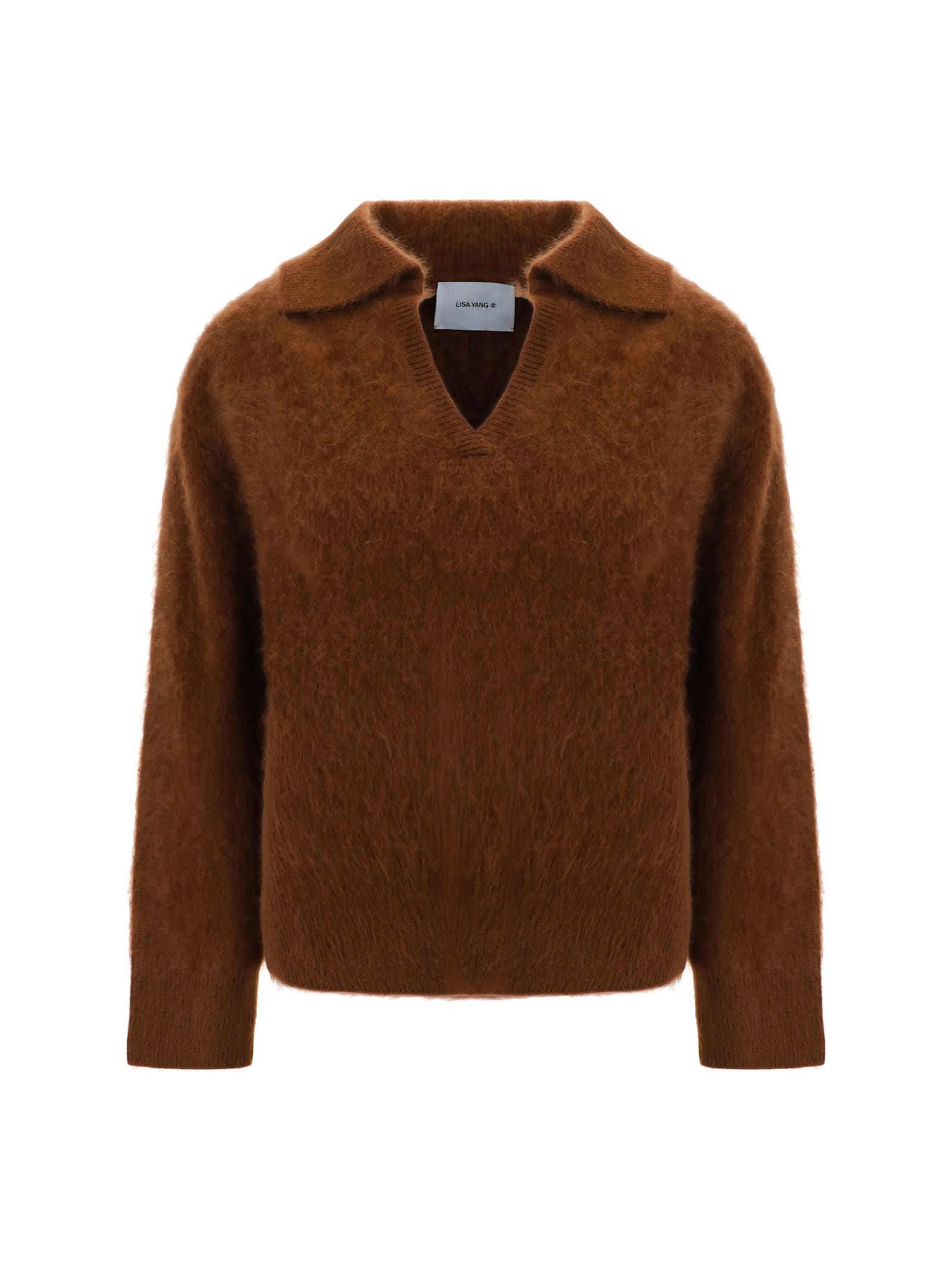 Shop Lisa Yang Kerry Sweater In Tamarind Brushed