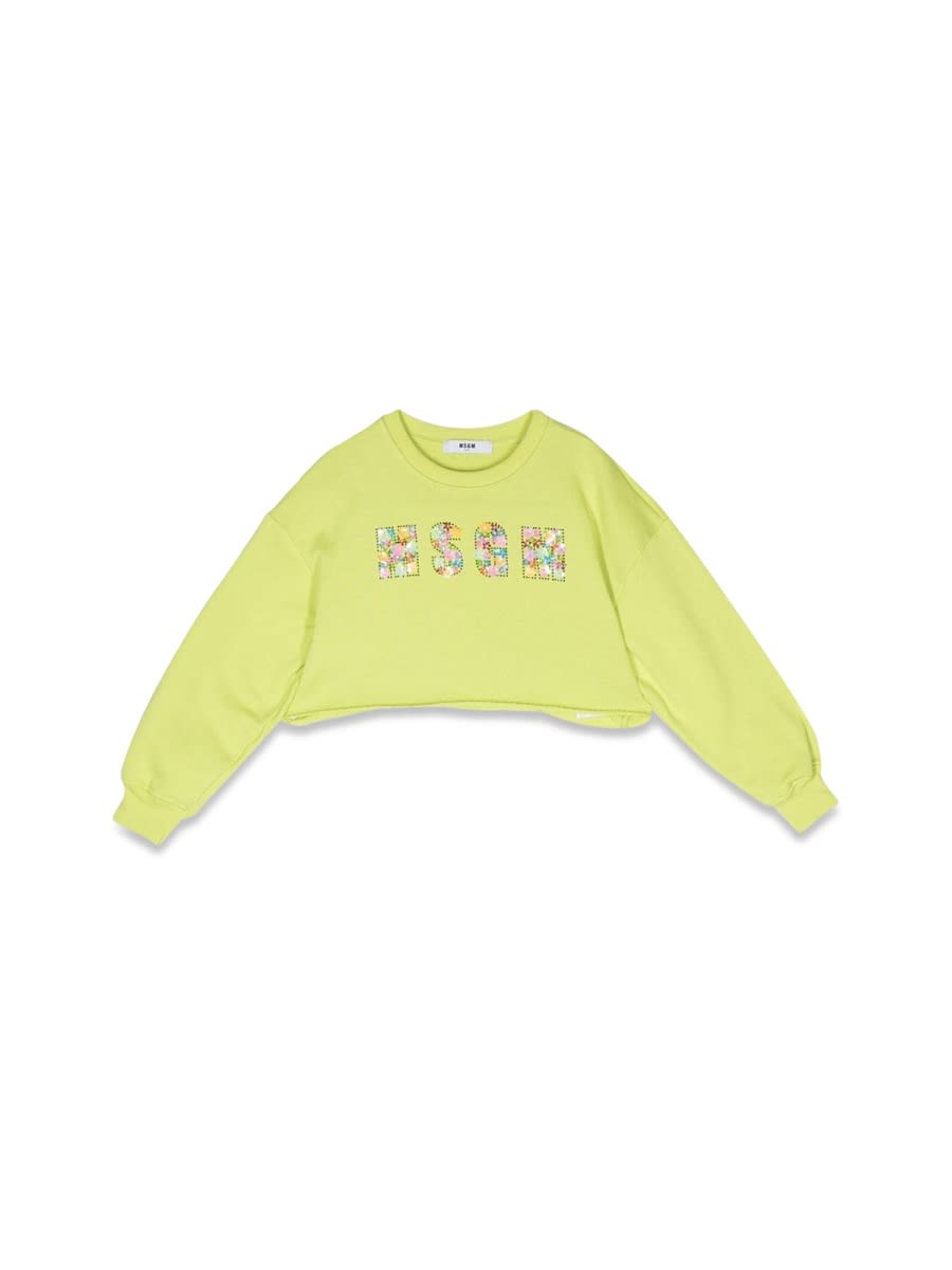 MSGM CROPPED SWEATSHIRT 