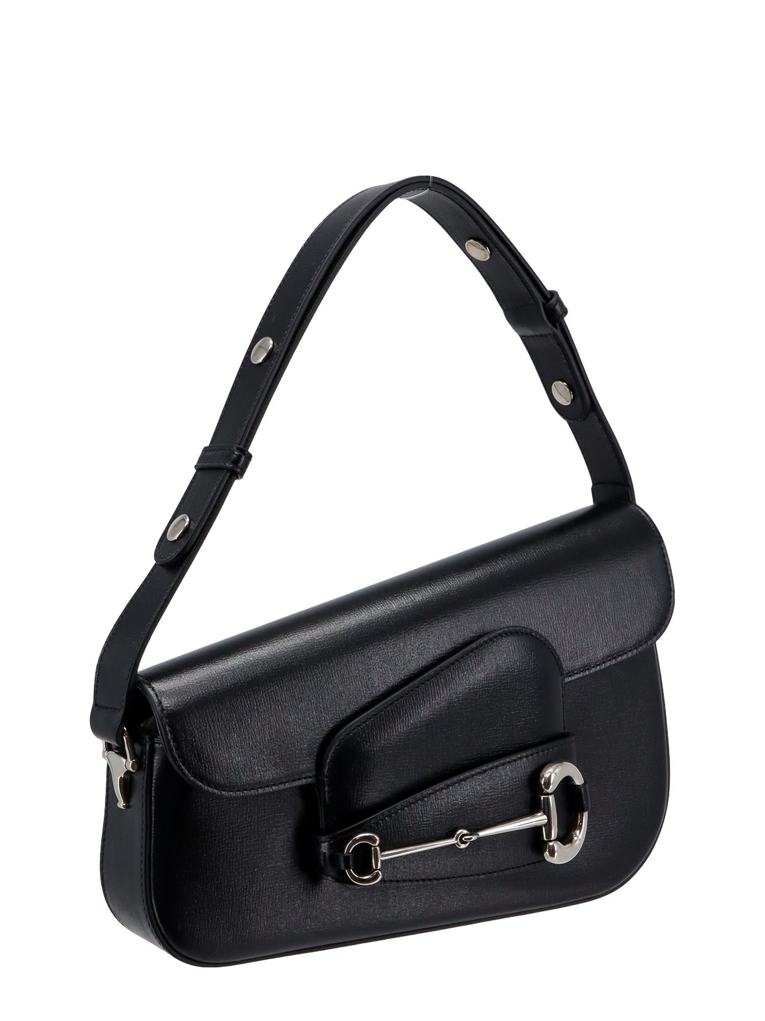 Shop Gucci Horsebit 1955 Shoulder Bag In Black