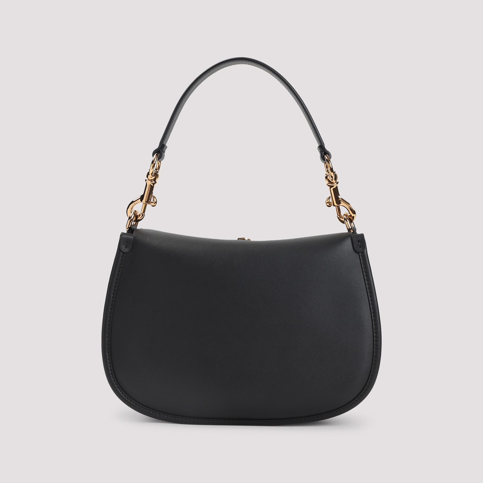 Etro Buckle-fastening Extra-large Leather Shoulder Bag In Black