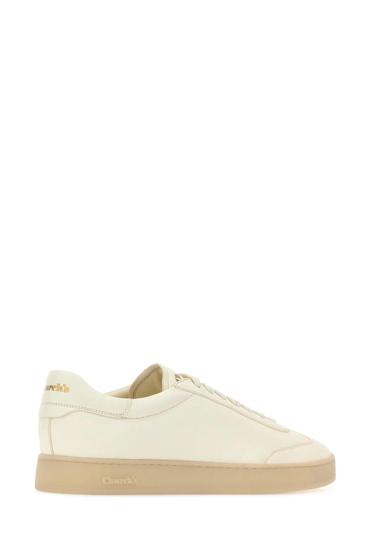 Shop Church's Ivory Leather Largs 2 Sneakers In White