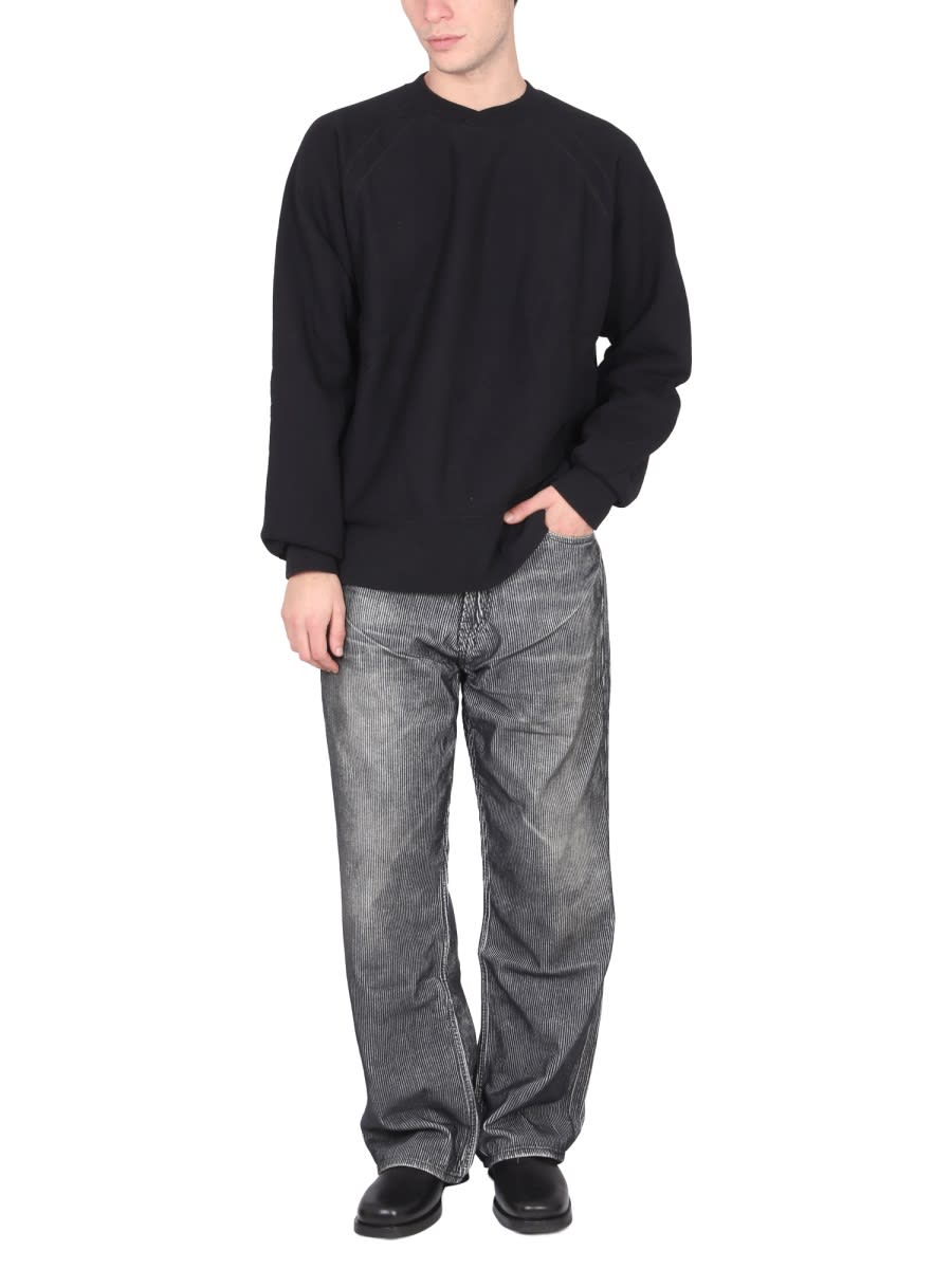 Shop Engineered Garments Crewneck Sweatshirt In Black