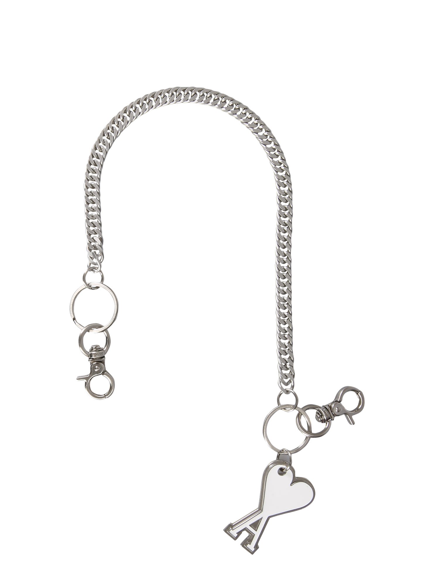 Ami Alexandre Mattiussi Keychain Chain With Logo De Coeur