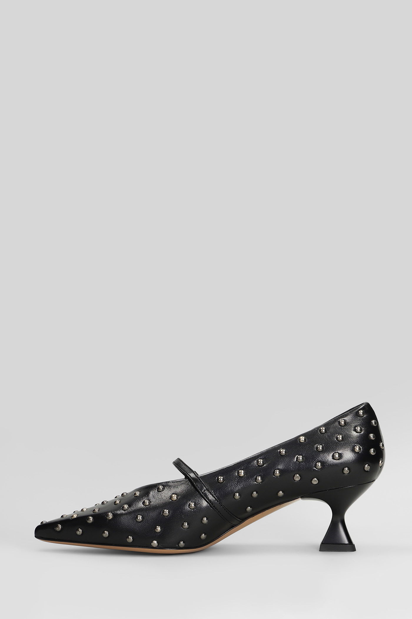 The Seller 50mm Pointed-toe Studded Pumps In Black
